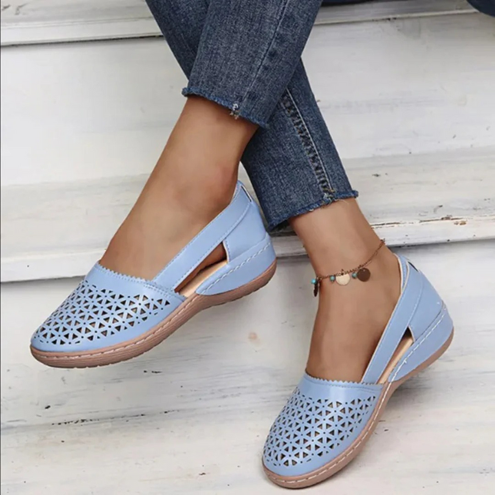 Orthopedic women's slip-on summer flats, offering ultimate comfort & casual style for spring.