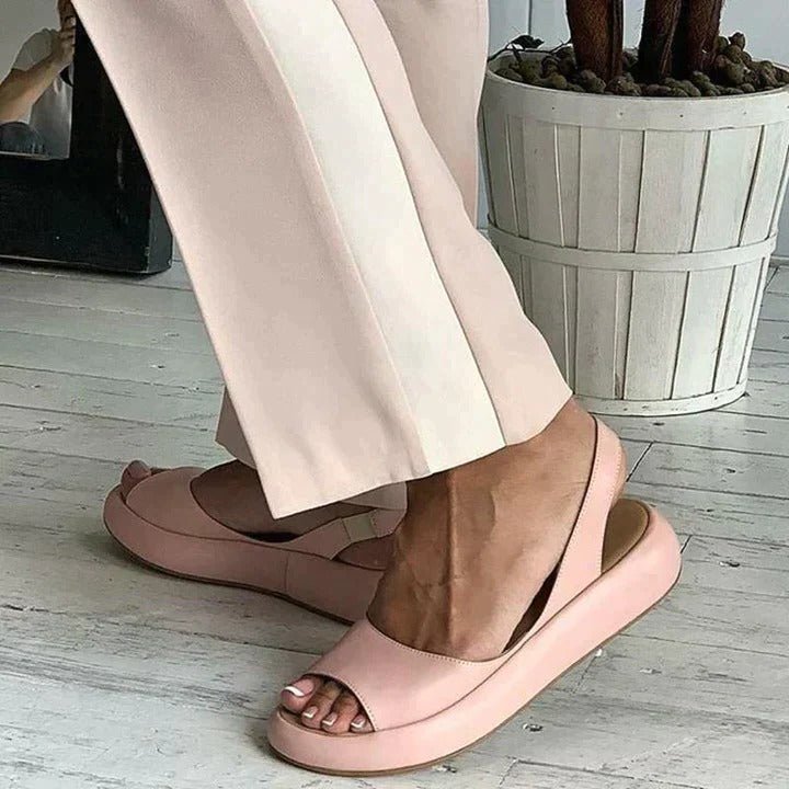 Durable women's orthopedic summer sandals with ergonomic arch support for comfortable long walks.