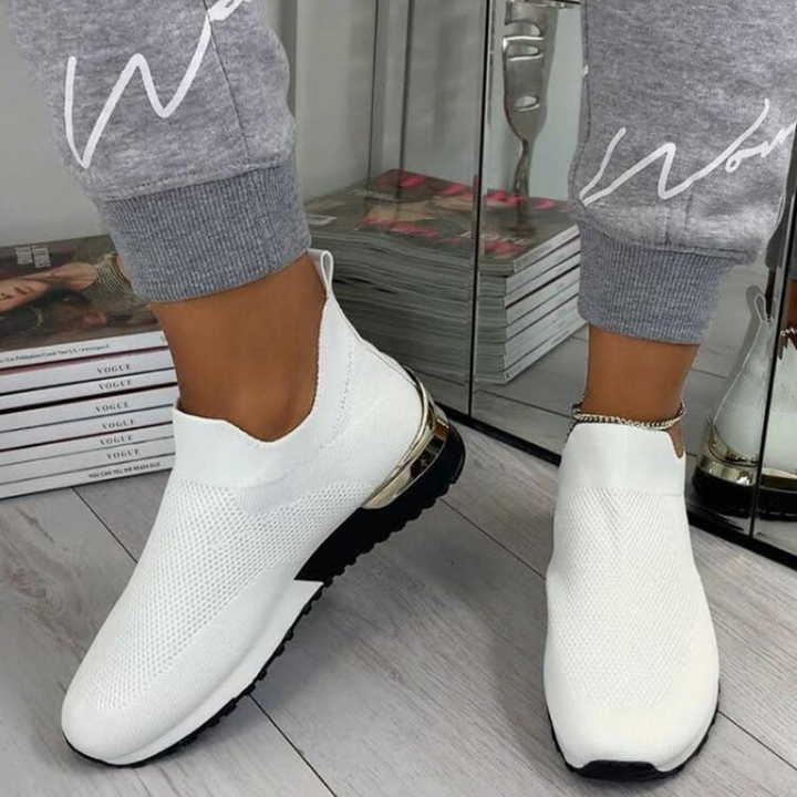 Women's supportive orthopedic sneakers, ideal for walking, everyday comfort & pain relief.