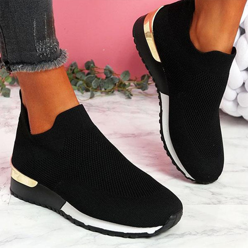 Women's comfortable orthopedic lace-up sneakers, perfect for daily support.