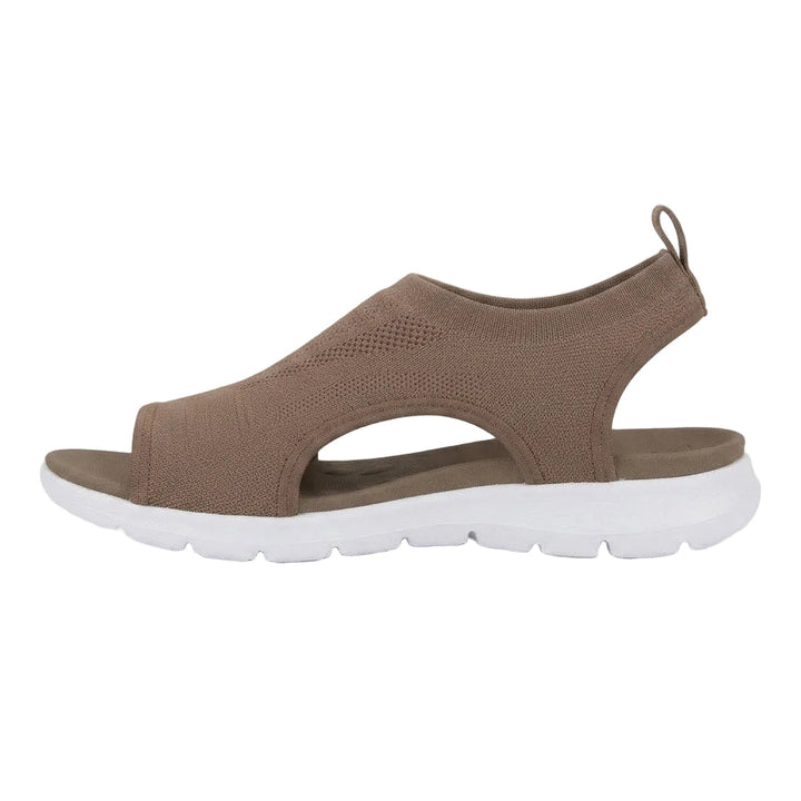 Women's orthopedic walking sandals with arch support for comfortable summer wear.