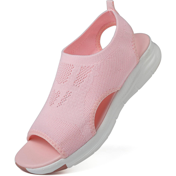 Women's orthopedic sandals with arch support, adjustable for therapeutic comfort.