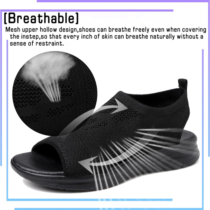 Therapeutic women's walking sandals, non-slip sole, ideal for daily wear.