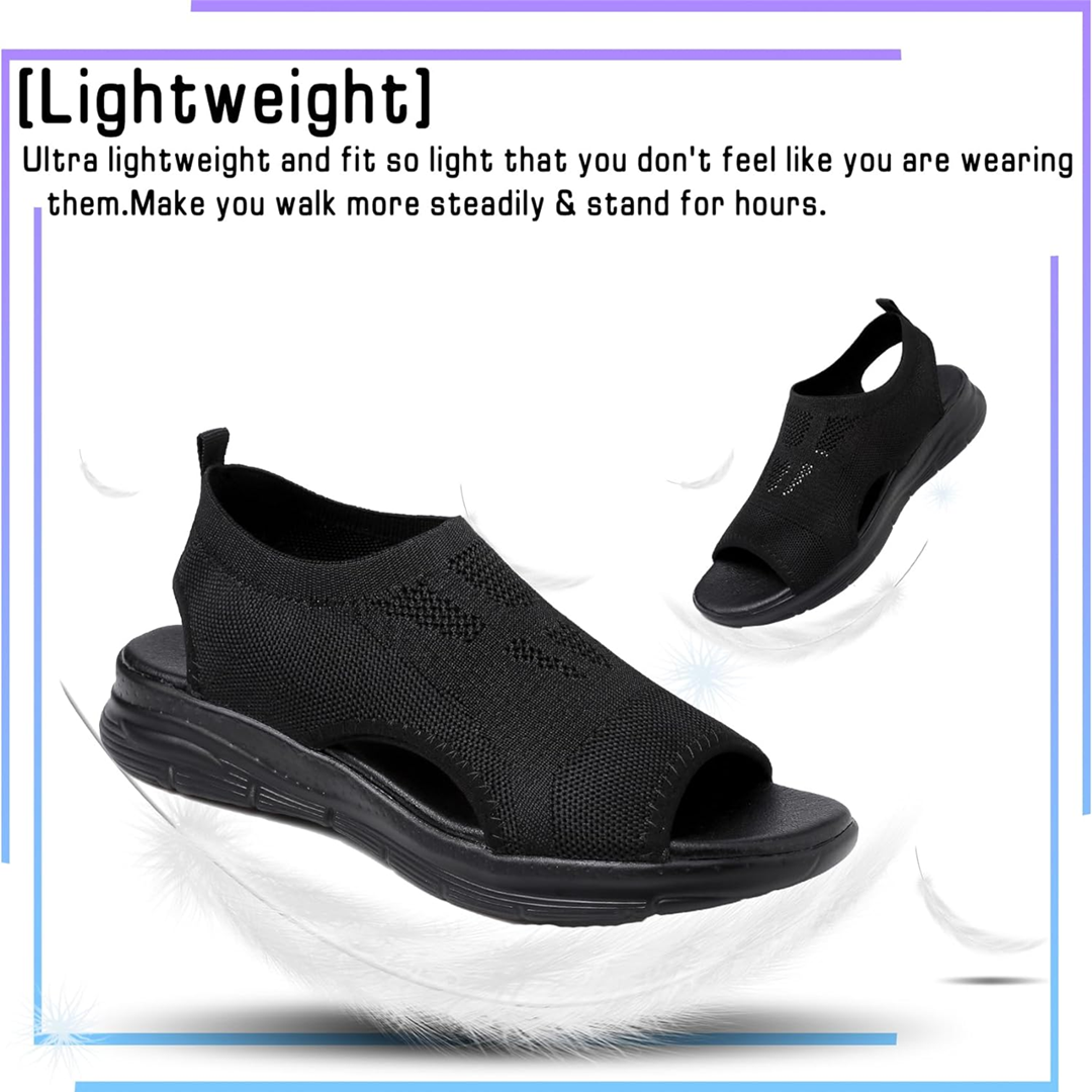 Comfortable women's orthopedic sandals with adjustable straps & arch support.