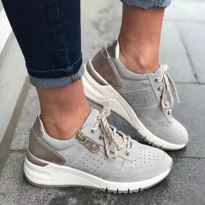 Ergonomic women's walking shoes with arch support, perfect for plantar fasciitis & bunion relief.