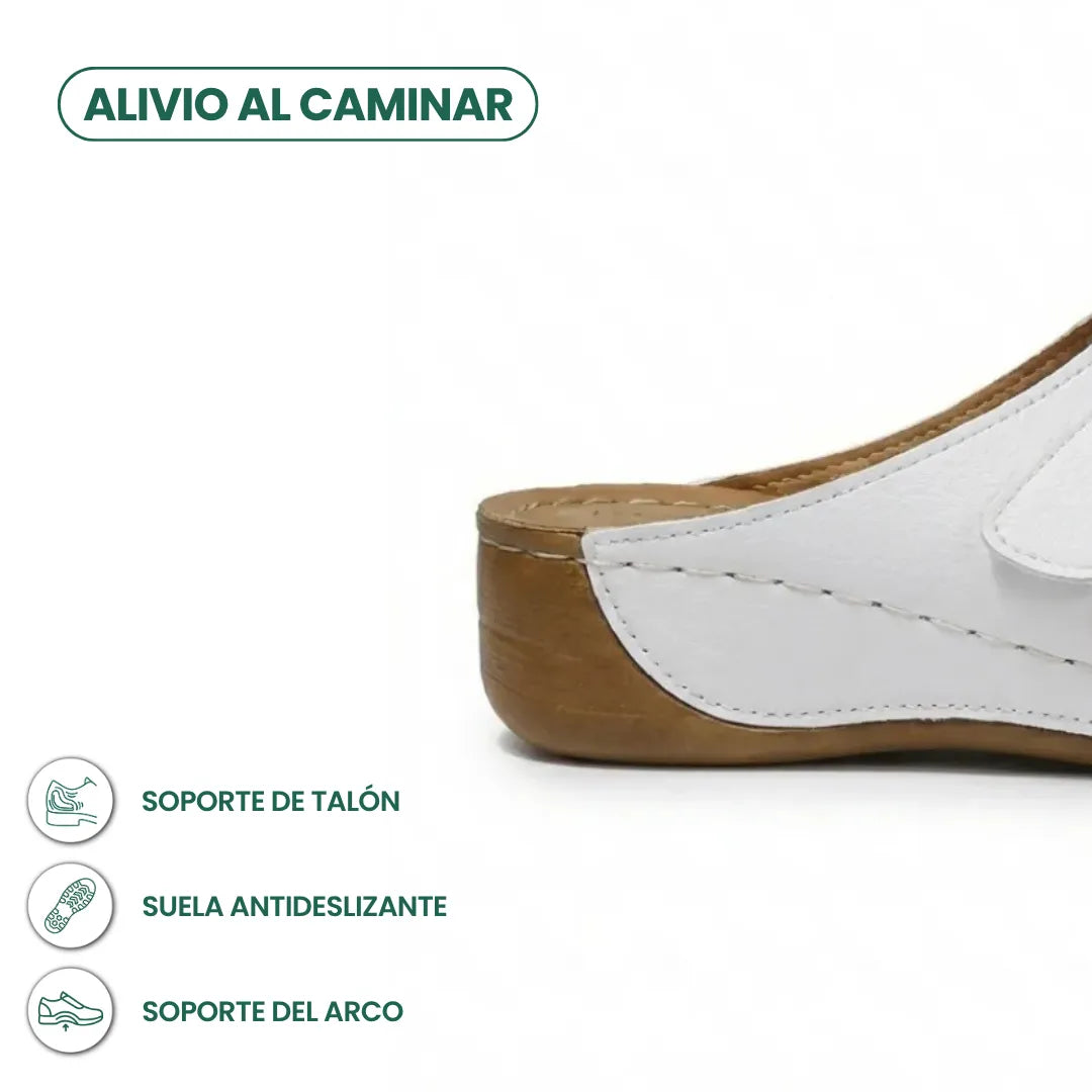 Women's orthopedic summer sandals with a stable wedge heel and soft cushioning.