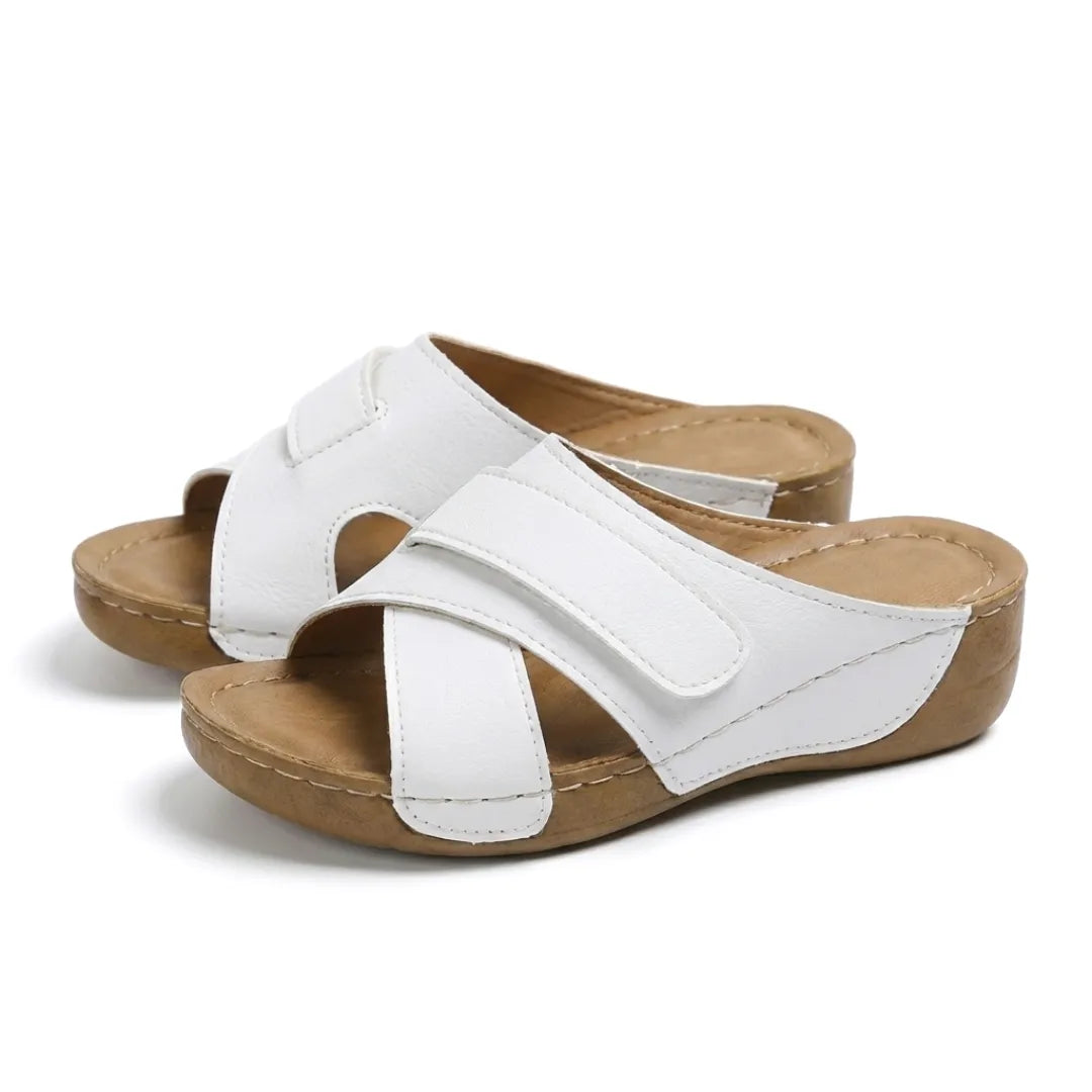 Women's comfortable orthopedic sandals, a versatile wedge style for summer adventures.