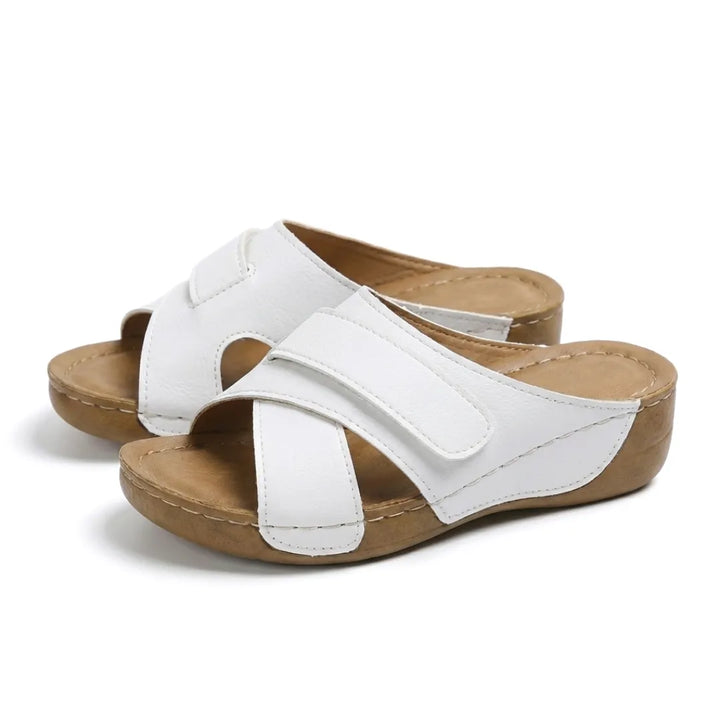 Women's comfortable orthopedic sandals, a versatile wedge style for summer adventures.