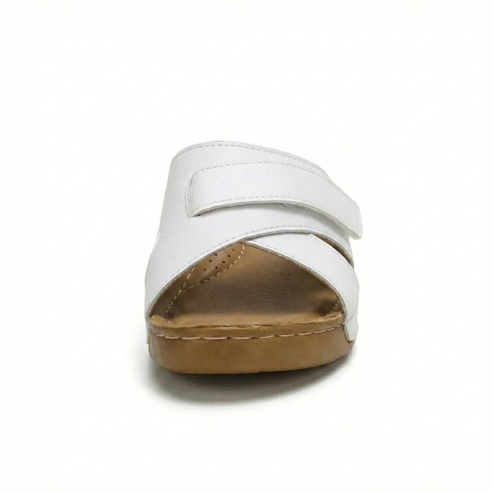 Adjustable strap women's orthopedic wedge sandals, offering secure fit and cushioned comfort.