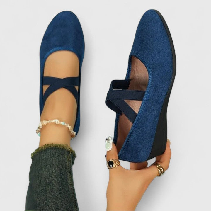 Women's supportive orthopedic wedge sandals with adjustable straps for a custom, comfortable fit.