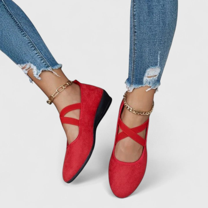 Chic women's orthopedic wedge sandals with adjustable straps, providing ultimate comfort for all-day wear.