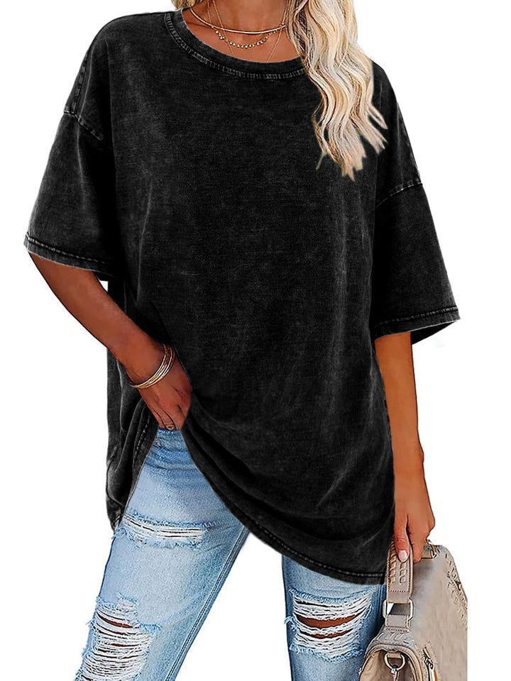 Women's oversized button-down shirt for a relaxed summer style. Perfect for casual wear & beach.