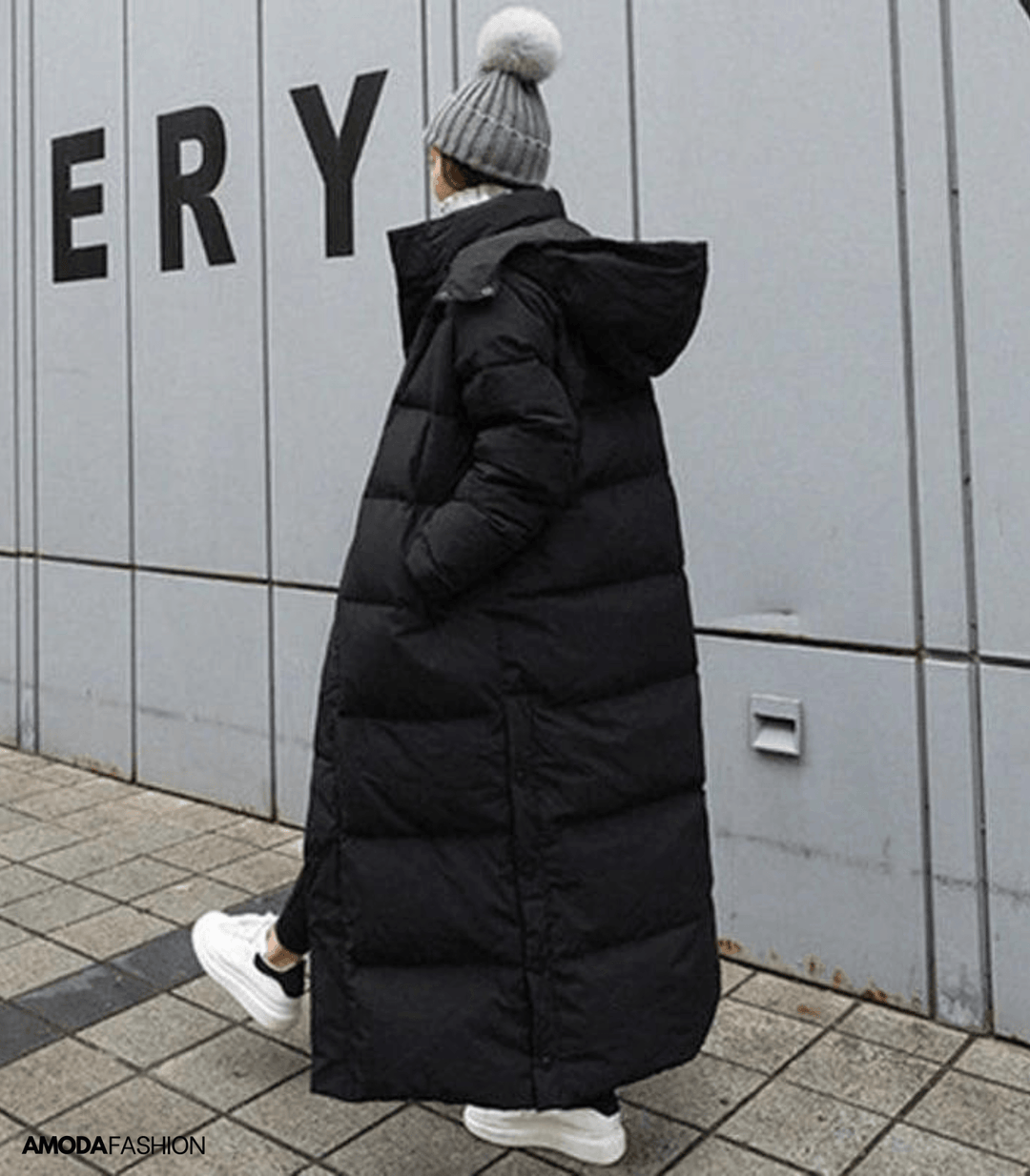Comfortable women's oversized winter parka. Waterproof & windproof long coat, ideal for warm, casual cold weather fashion.