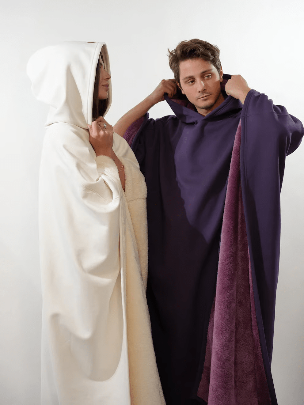 Innovative weighted hoodie for women, oversized design for serene comfort.