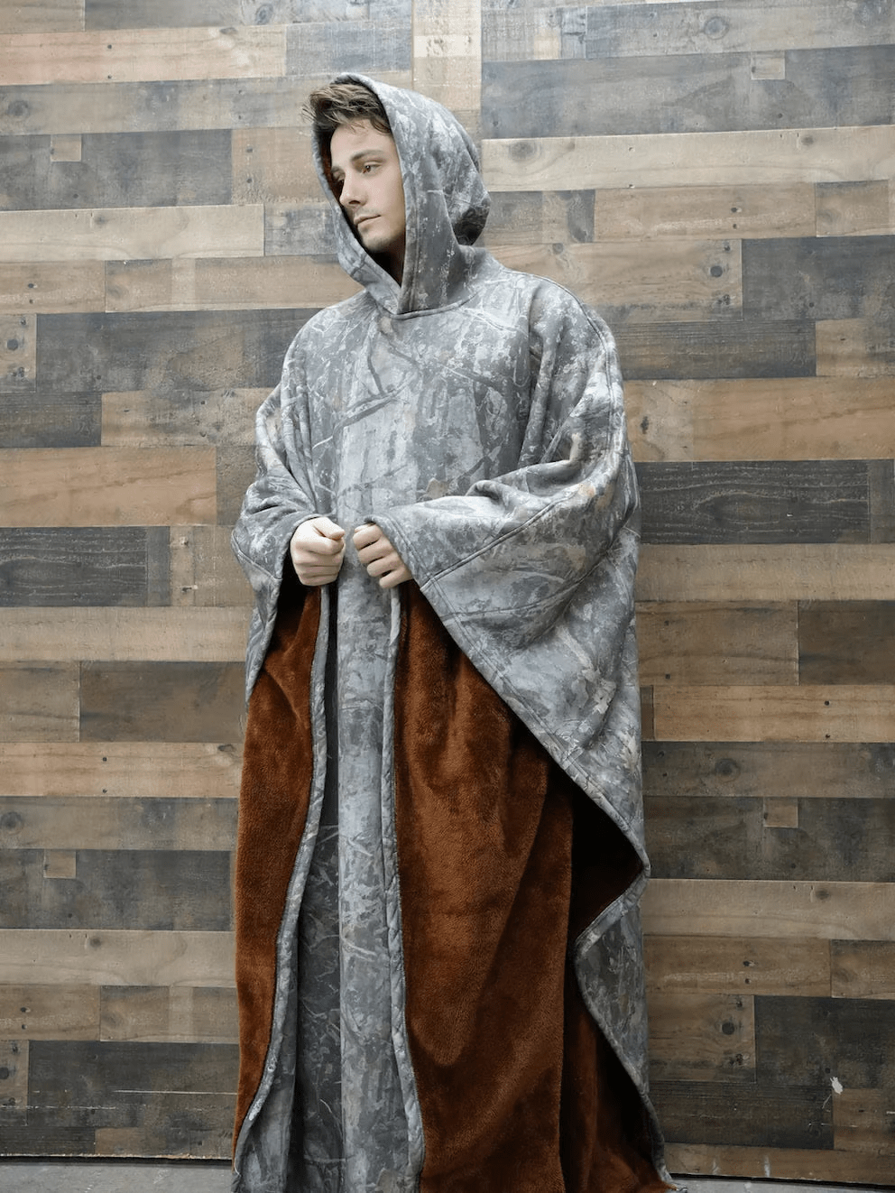 Spacious oversized women's weighted hoodie, perfect for layering & cozy relaxation.