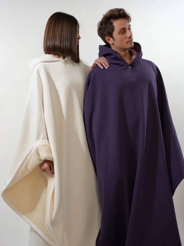 Super soft plush weighted hoodie for women, oversized for luxurious comfort.