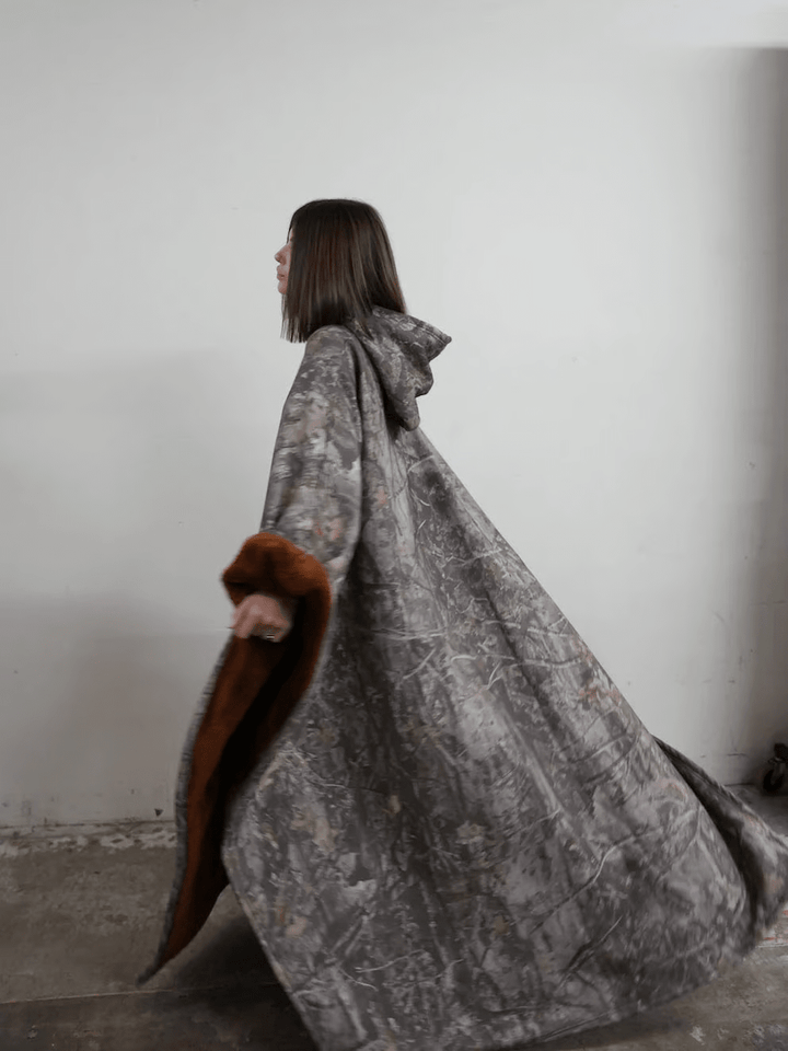 Women's oversized weighted hoodie, ideal for cozy fall & winter loungewear.