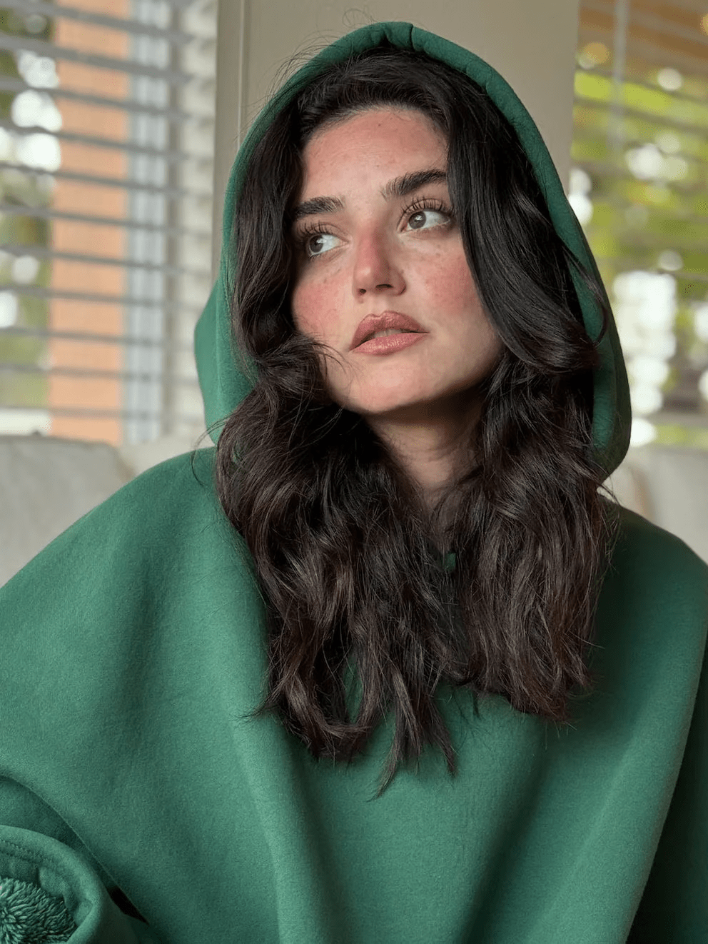 Thoughtful gift: women's oversized weighted hoodie, promoting calm & comfort.