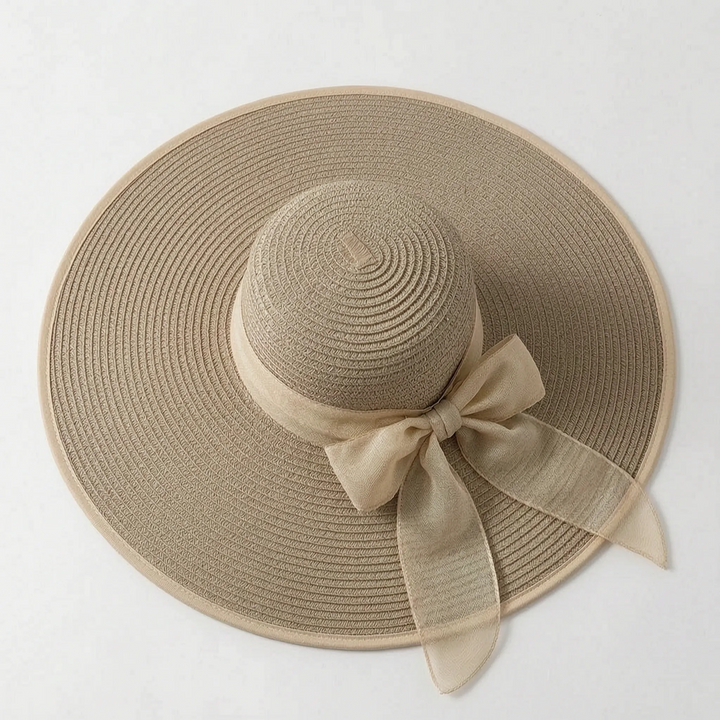 Elegant floppy travel hat for women, an oversized wide brim sun hat for ultimate sun protection.