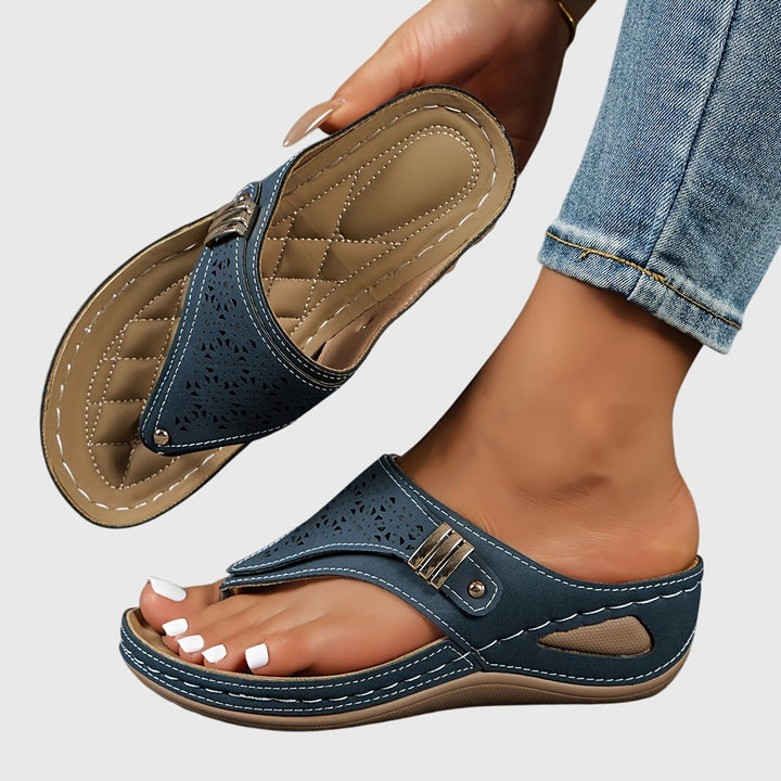 Chic women's platform summer sandals with ankle strap, combining style and comfort for warm weather.