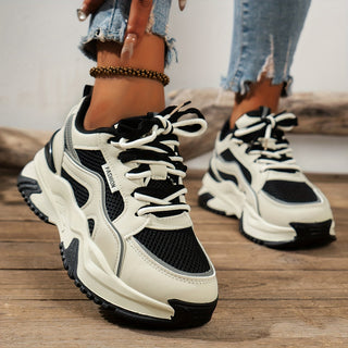 Women's platform sneakers for elevated style & everyday comfort. Trendy thick sole casual shoes for daily wear.