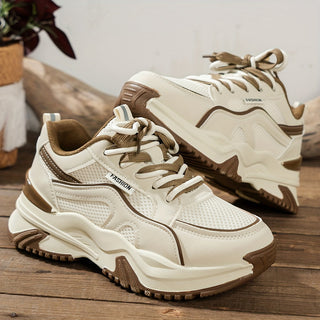 Women's fashion platform sneakers, versatile & comfortable with a thick sole for trendy casual everyday style.