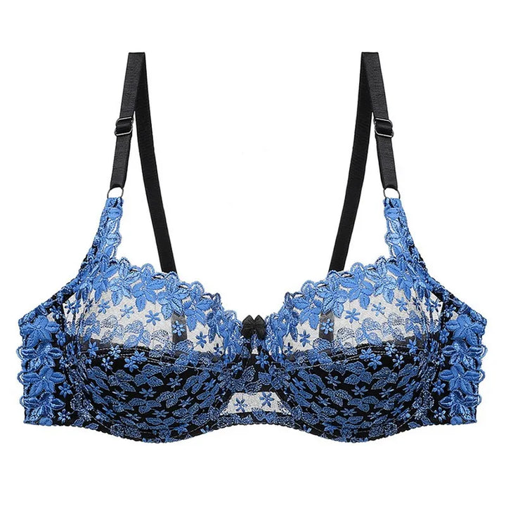Comfortable plus-size embroidered push-up bra for women. Offers excellent support & lift.