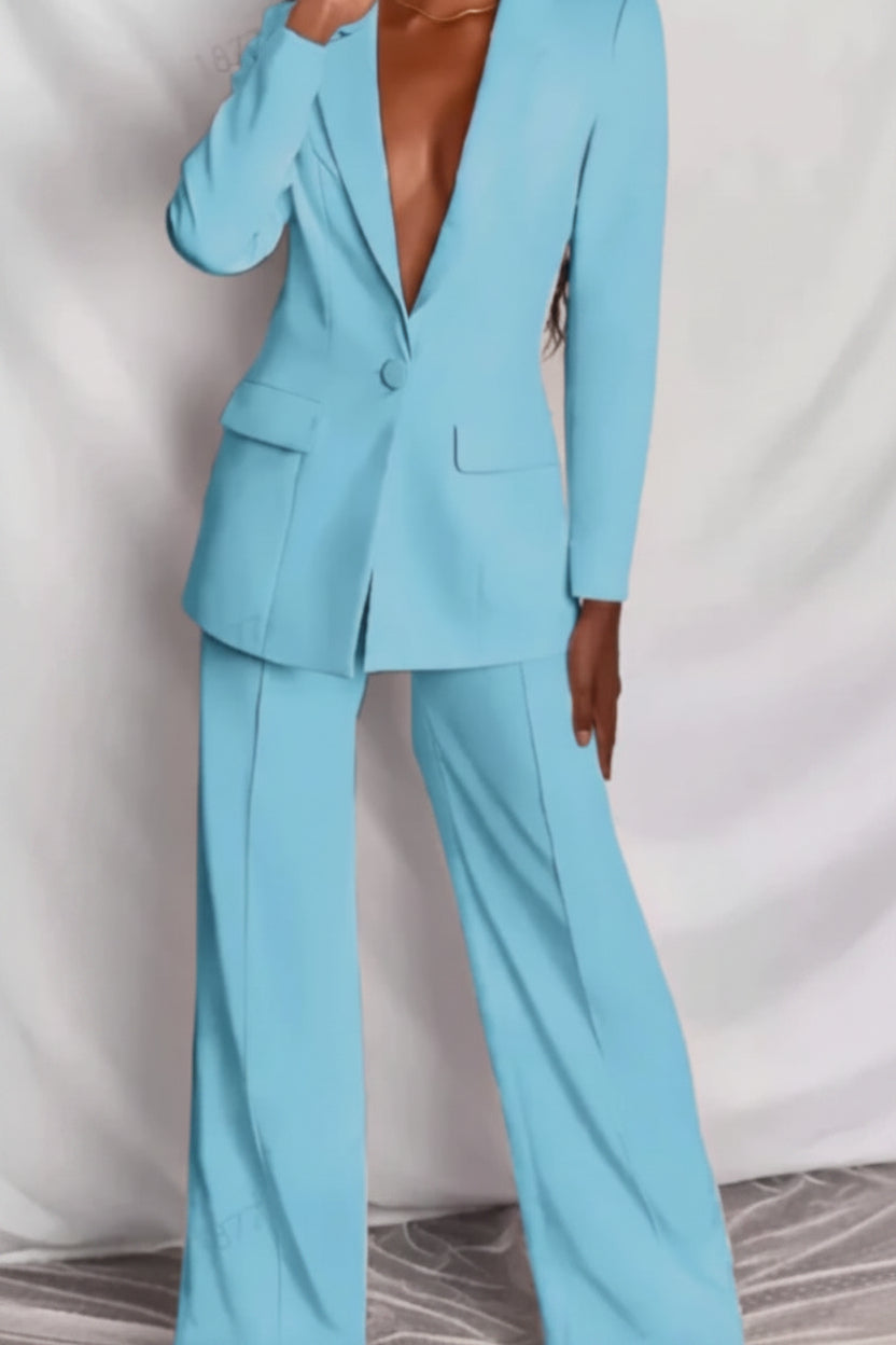 Complete professional women's tailored suit set, designed for a confident and elegant office presence.