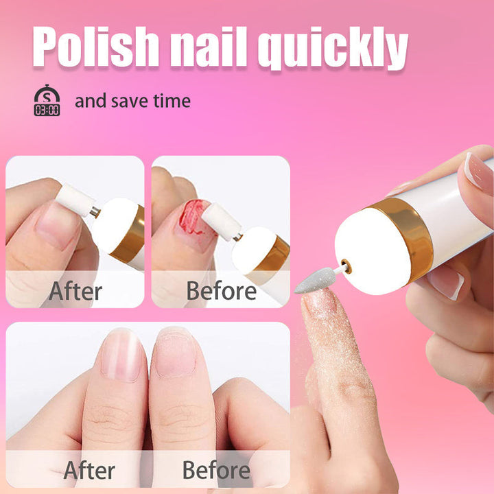Women's personal care electric nail buffer, providing salon-quality manicures with light.