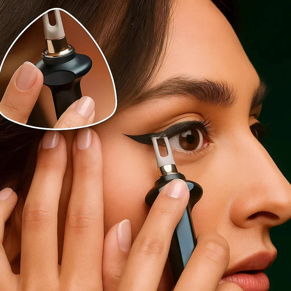 Women's precise gel eyeliner kit with smudge-proof tool for sharp, long-lasting eye makeup.