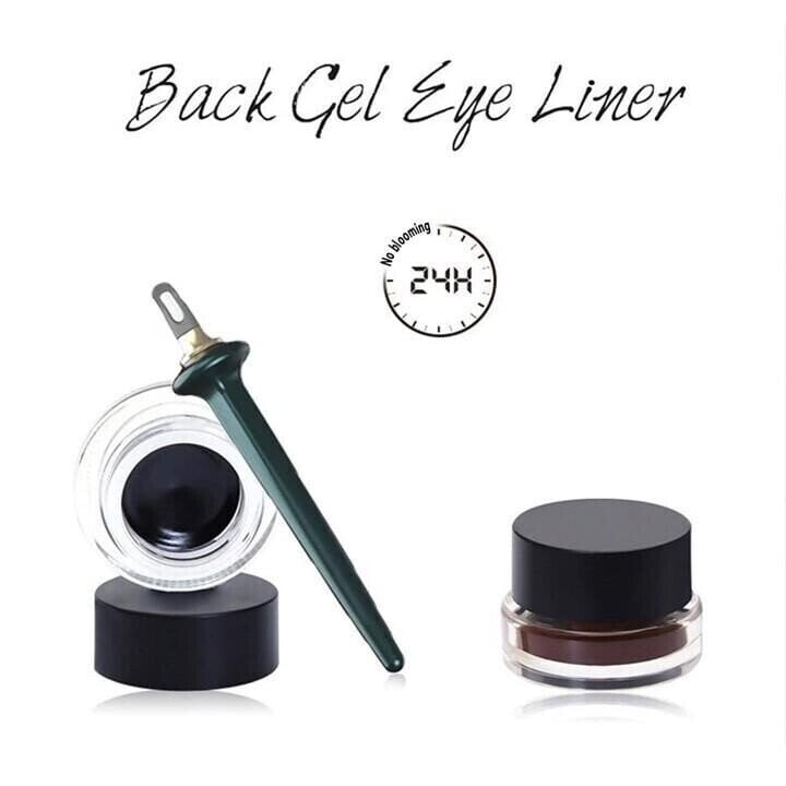 Achieve sharp, smudge-proof eye looks with this women's precise gel eyeliner kit & easy-application makeup tool.