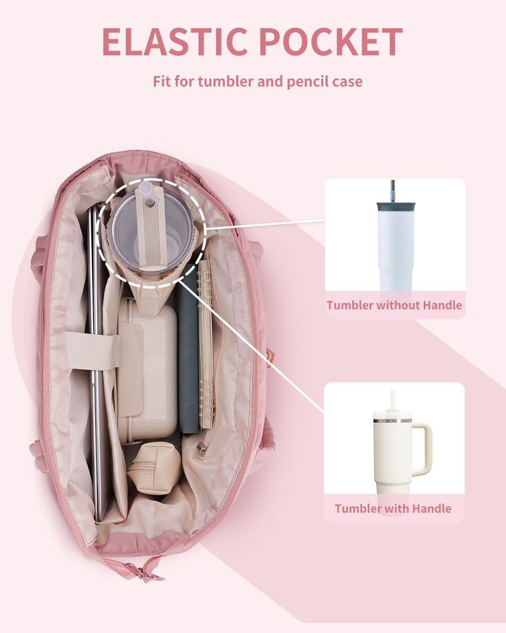 Modern quilted puffer tote for women, a stylish laptop bag for travel & professional use.