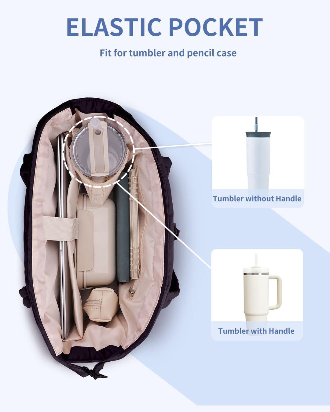 Functional women's quilted travel tote, includes laptop sleeve, cup holder, & luggage sleeve.