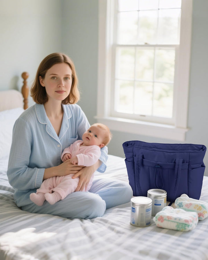 Puffer travel tote for women: quilted, spacious, includes laptop sleeve, cup holder, & luggage sleeve.