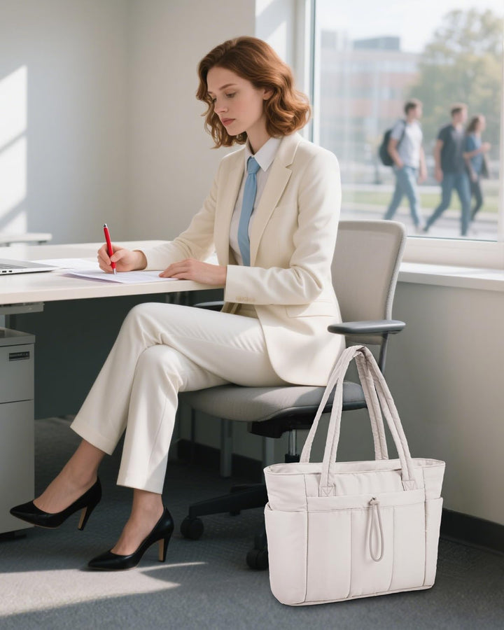 Everyday women's carryall: quilted puffer design, perfect for work, travel, & gym.
