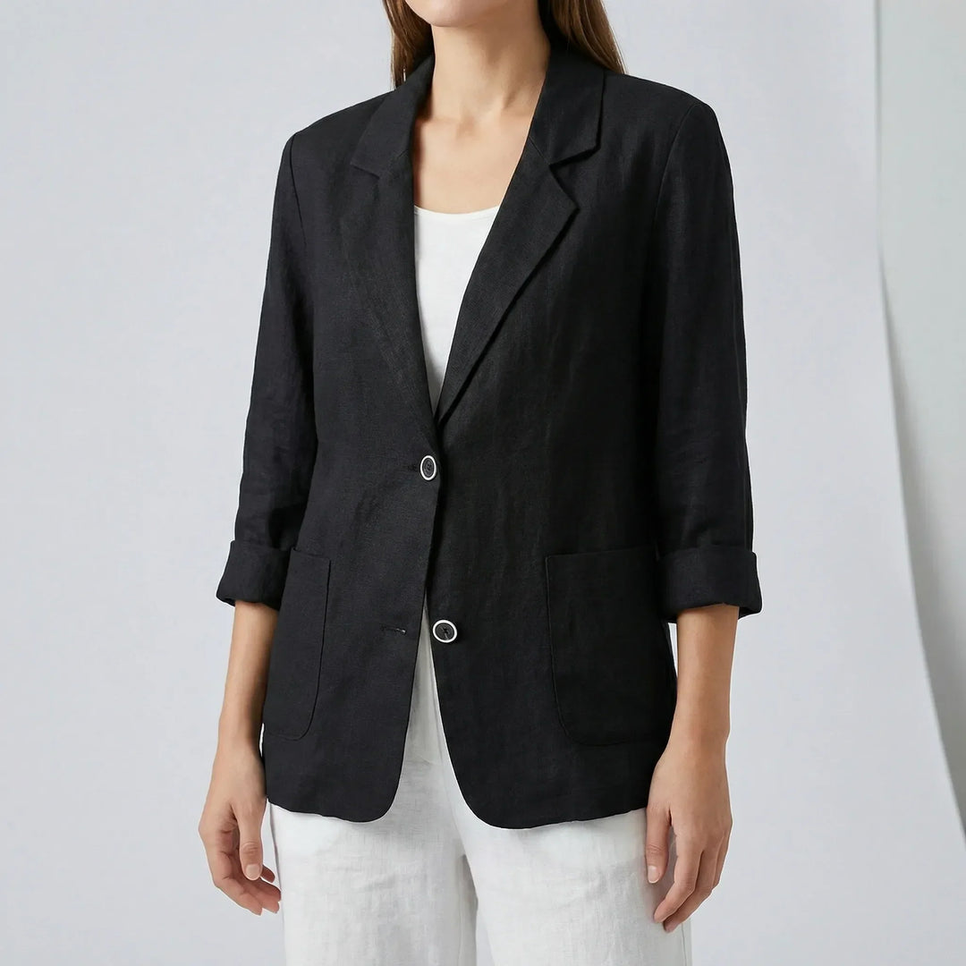 Versatile Olivia Women's Relaxed Fit Blazer, ideal for office wear, casual layering & spring fashion.