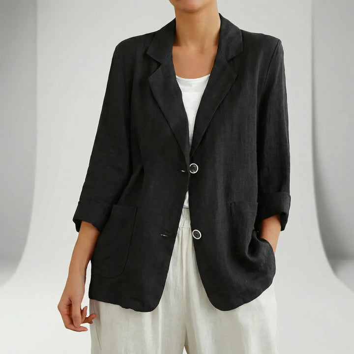 Professional yet casual Women's Relaxed Fit Blazer, Olivia, for effortless style & versatile wear.