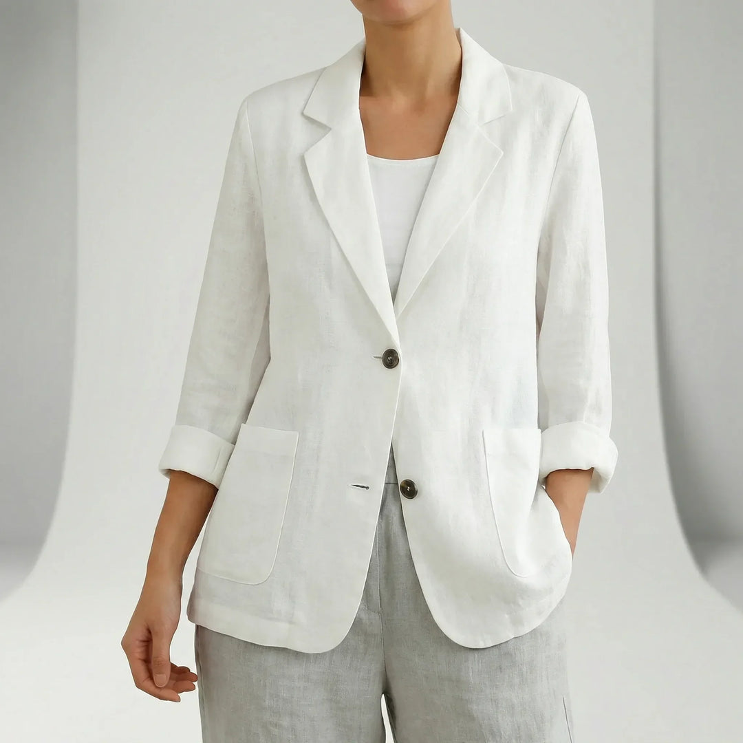 Chic Women's Relaxed Fit Blazer, Olivia, a lightweight jacket for spring fashion & everyday comfort.