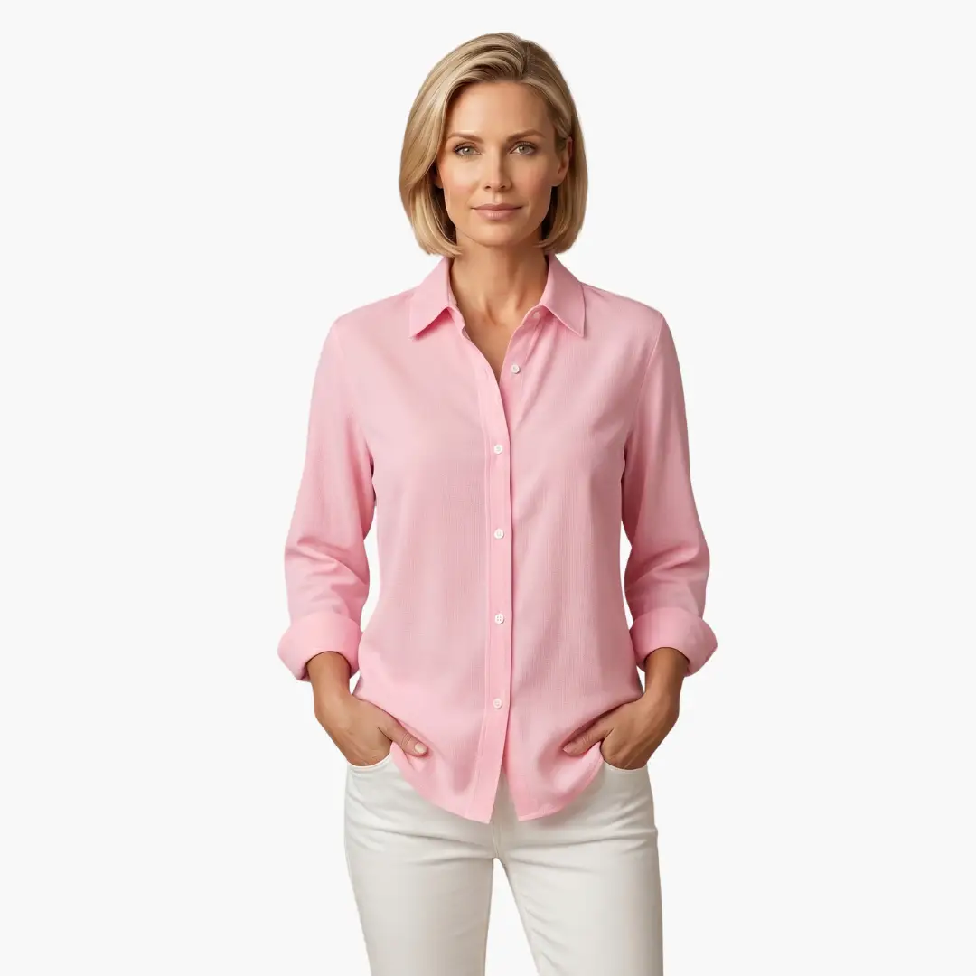 Casual chic women's button-up long sleeve top, great for any occasion.