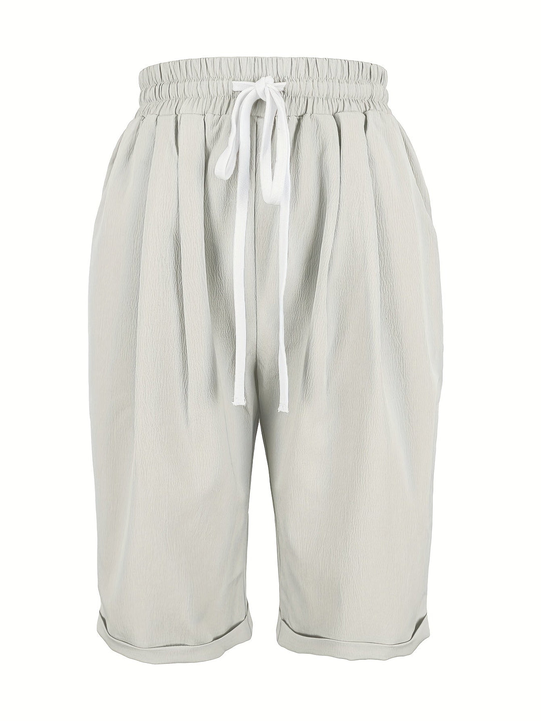 Soft women's relaxed fit capri trousers with elastic waist, offering ultimate comfort for daily wear.