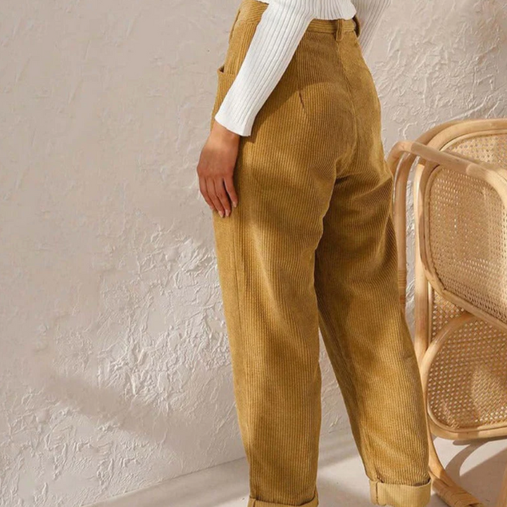 Relaxed fit women's pants providing comfort and a stylish, laid-back look.