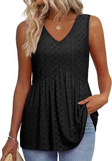Women's relaxed fit sleeveless top in soft fabric, perfect for everyday casual wear.
