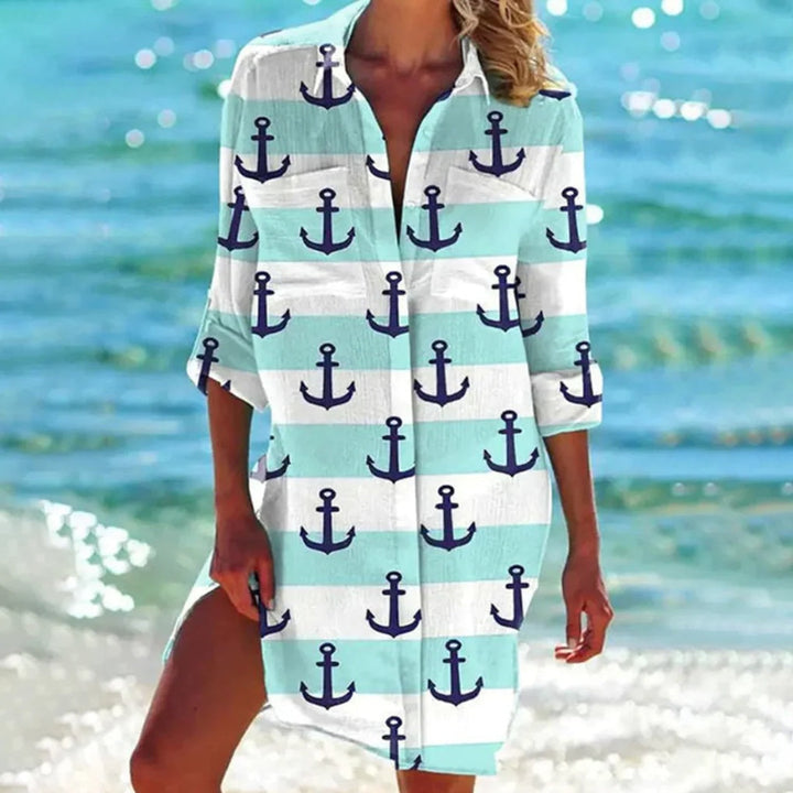 Soft women's relaxed fit short sleeve shirt, perfect for casual summer days and spring outings.