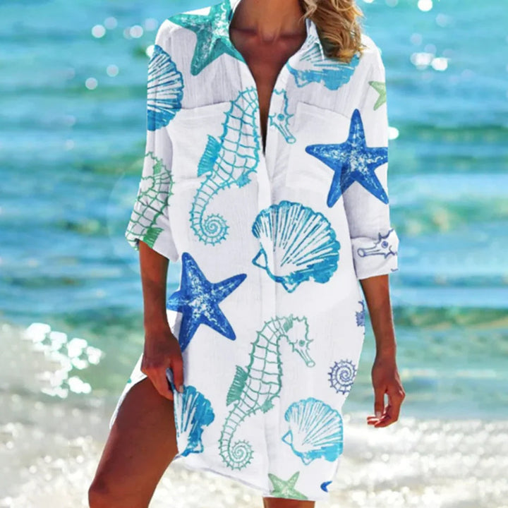 Effortless chic women's summer top. Versatile short sleeve shirt ideal for spring & casual outfits.