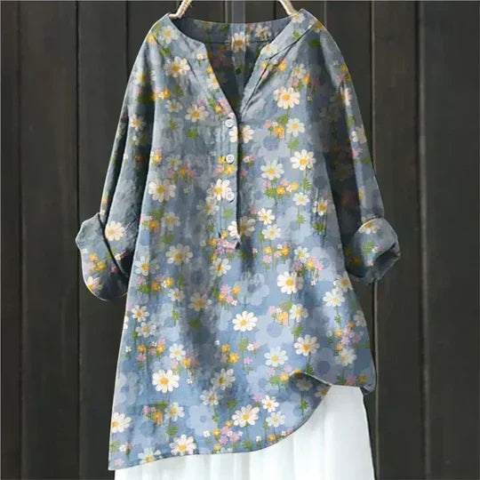 Comfortable & breathable women's loose fit summer blouse, ideal for effortless everyday style.