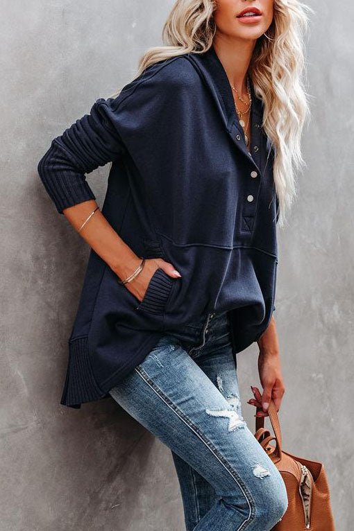 Comfy women's relaxed fit longline hoodie, a soft pullover sweatshirt perfect for ultimate comfort.