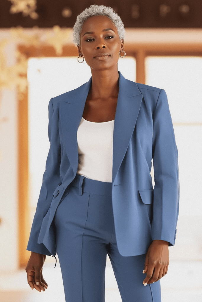 Women's relaxed fit two-piece comfort set in soft fabric, perfect for loungewear or travel.