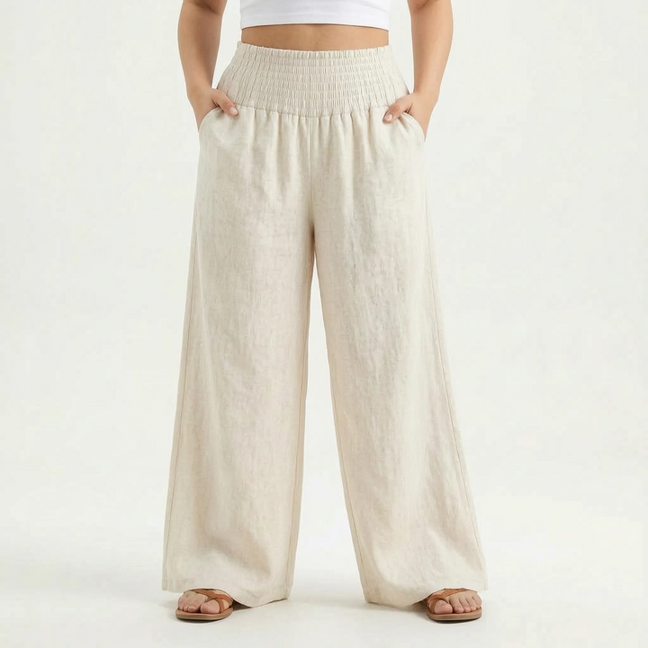 Stylish women's summer wide-leg pants, offering a relaxed fit and ultimate comfort for warm days.