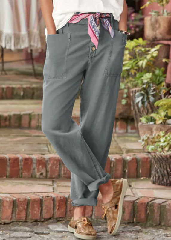Comfortable women's wide leg pants, relaxed fit with an adjustable waist, ideal for versatile casual styling.