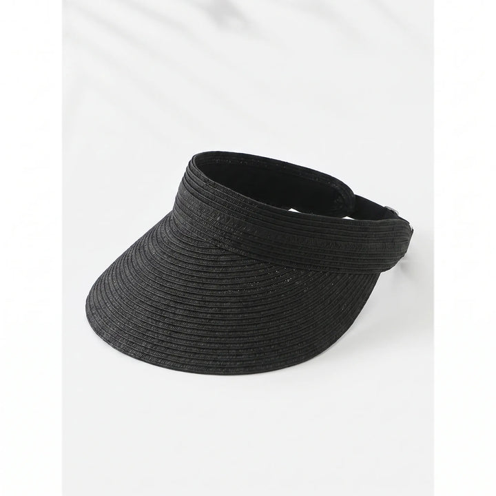 Lightweight women's sun visor hat, adjustable & open top. Wide brim provides essential sun protection for summer.